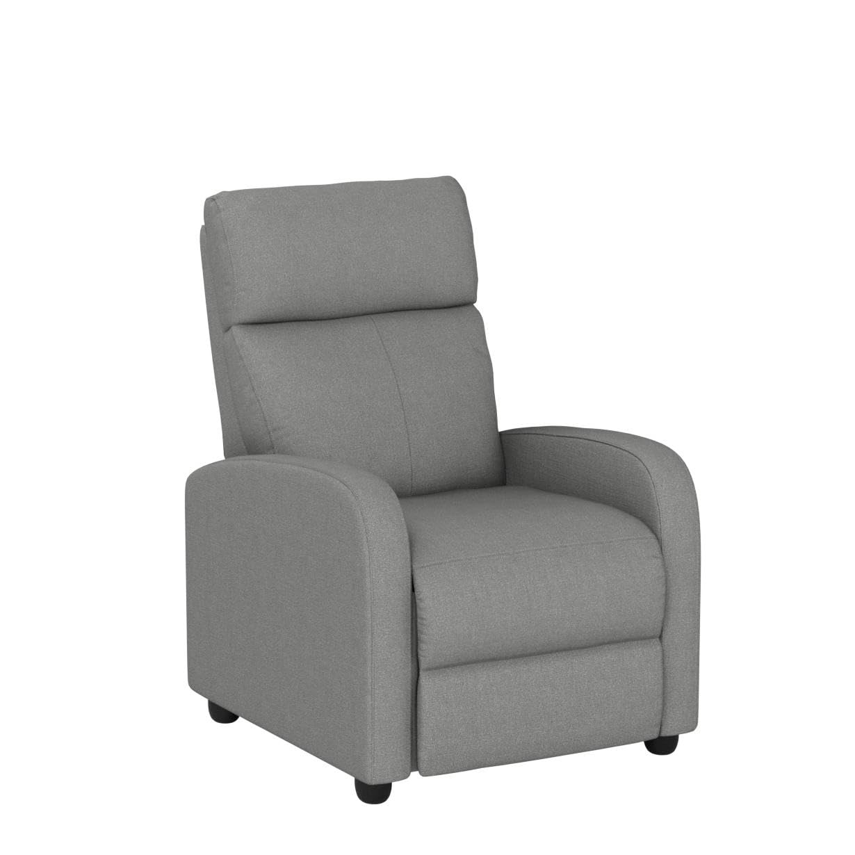 BestMassage | Recliner Chair | with 2 Point Massage Function | Pu Brown | with Lumbar Support, Adjustable Push Back, Footrest & Padded Seat | Easy Assembly | for Living Room, Home Theatre