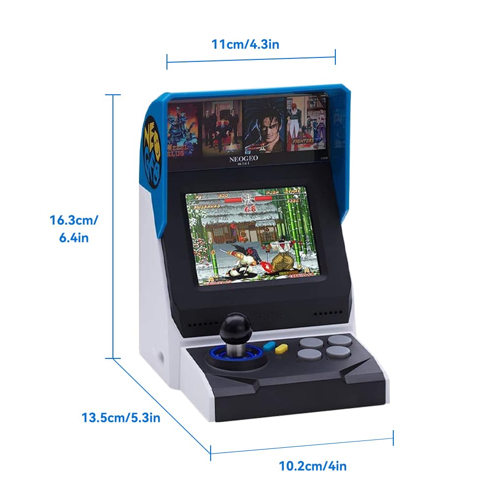 SNK 40th Anniversary NEOGEO MINI Arcade Console, 3.5" Screen with 40 Classic Games(KOF/Metal Slug Series), TV Output Compatible, Dual Controller Ports, Mini Arcade Collector's Edition Gift Set