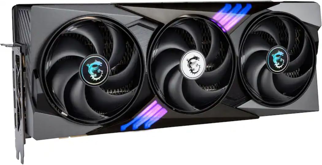 msi GeForce RTX 5090 Gaming Trio OC Triple Fan Graphics Card, 32GB GDDR7, 3352 AI Tops, DLSS 4, AI Content Creation, Local LLM Inference, 28 Gbps, 512-bit, DP 2.1b x3, HDMI 2.1b, with GPU Holder