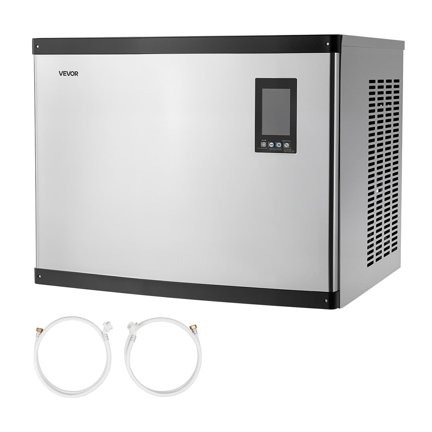 VEVOR Commercial Ice Maker Machine - Head, 300 Lbs/Day Stainless Steel Ice Machine with Scheduled Ice-Making, Self-Cleaning, Adjustable Thickness, Ideal for Restaurant Bar Cafe Hotel - Head Only