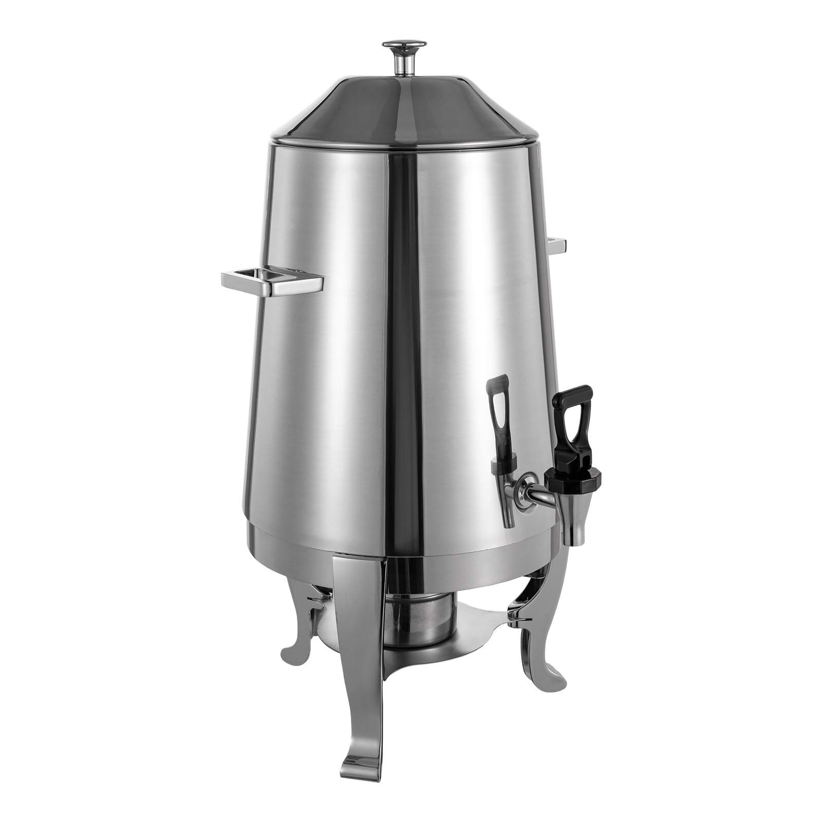 3.4 Gallon Stainless Steel Hot Beverage Drink Dispenser Can, Electric Coffee Urn with Fuel Holder 2-Way Continuous Heating, Tea Water Coffee Chafer Urn with Spigot for Parties Buffet Catering