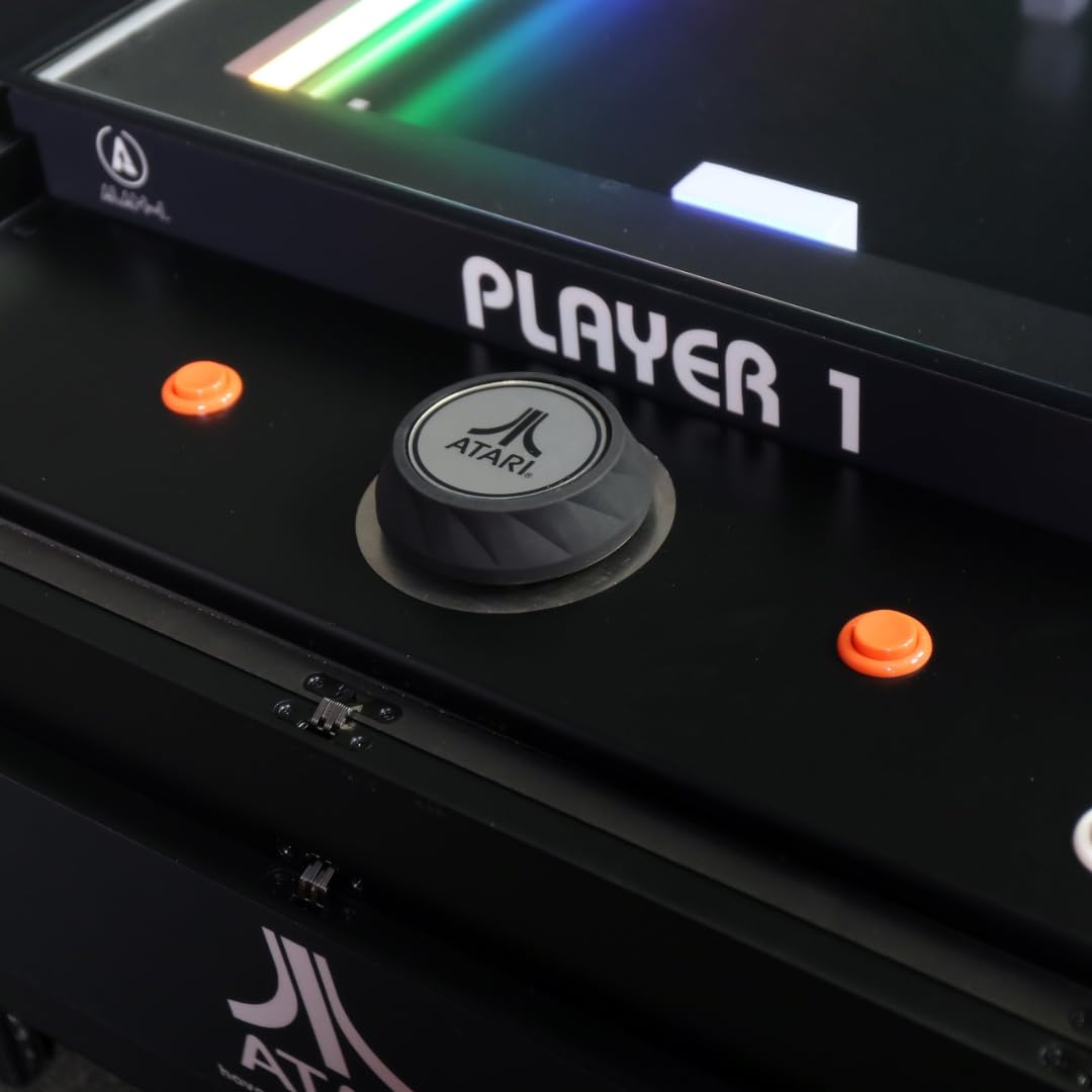 Atari Pong® Mechanical Table Home Edition – Electromechanical Coffee Table Arcade Game with LED Score Display, Hide-Away Controls, Spinner Dials, Retro Sounds – Official Atari Pong® Recreation