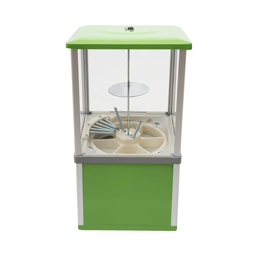 Vending Machine,Commercial Capsule Toys Vending Machine,Green Gumball Machine with 4 Keys,1.77-1.97Inches Twister Ball Diameter for Game Stores,Amusement Parks,25 Cent Coin Bank Cap:800
