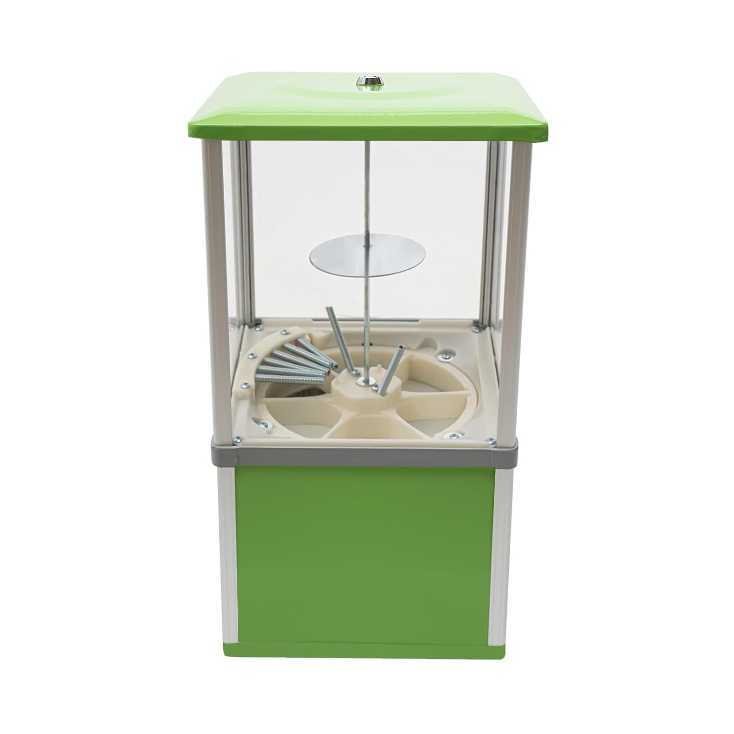 Vending Machine,Commercial Capsule Toys Vending Machine,Green Gumball Machine with 4 Keys,1.77-1.97Inches Twister Ball Diameter for Game Stores,Amusement Parks,25 Cent Coin Bank Cap:800