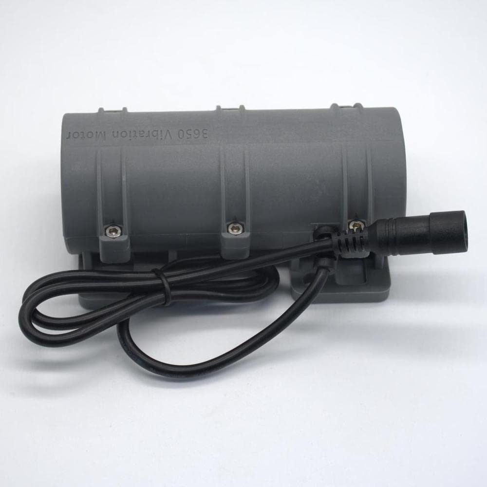 12V DC Motor 3800rpm Strong Vibration Industry Mini Vibration Motor with Sturdy Plastic Shell Rotary Speed Vibrating Motor for Massage Bed Chair Medical Instruments (12V Motor+Power)