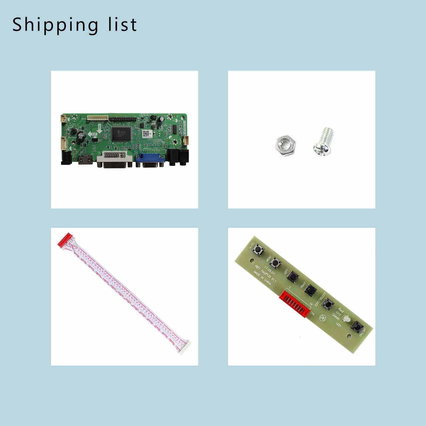 VSDISPLAY DVI VGA Audio LCD Controller Board Fit for 17 inch 4:3 1280X960 DV170YGZ-N10 DV170YGM-N10