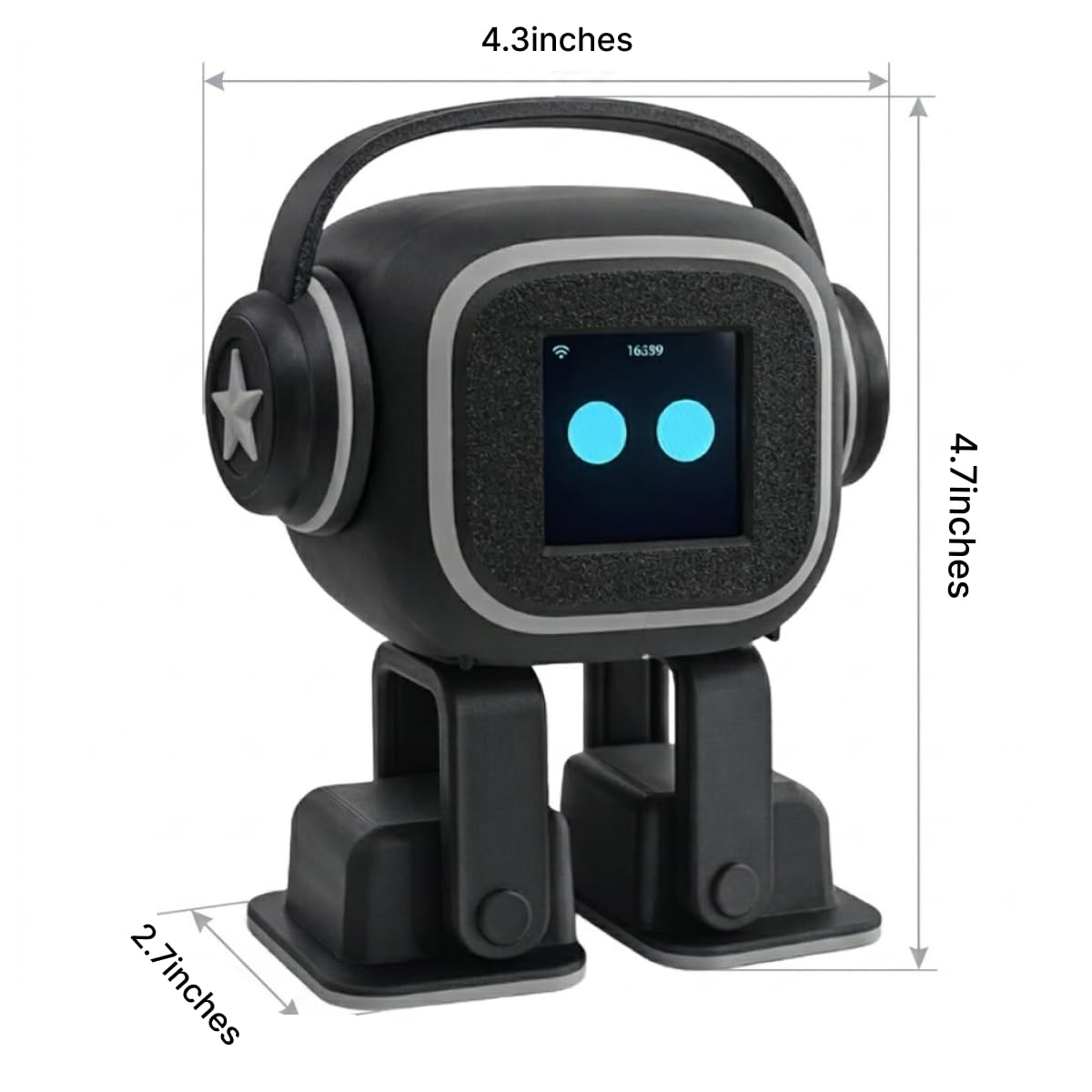 AI Chatbot | Emotional Interaction, Singing and Dancing, Emojis, Voice Control, Personalization, Companion, (Black)
