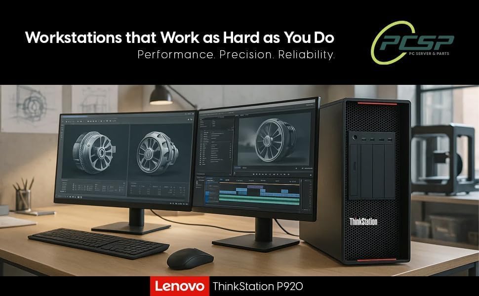 PCSP Professional Grade Computing P920 Workstation, 2X Intel Xeon Gold 6154 3.0GHz (36-Cores Total), 1TB M.2 SSD + 8TB HDD Storage, Quadro P4000 8GB Graphics, Windows 11 Pro, (Renewed) (1TB DDR4)
