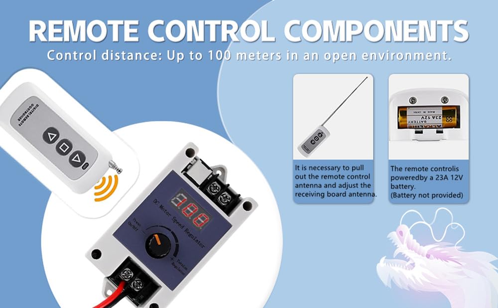 12V DC Motor 3800rpm Strong Vibration Industry Mini Vibration Motor with Sturdy Plastic Shell Rotary Speed Vibrating Motor for Massage Bed Chair Medical Instruments (12V Motor+Power)