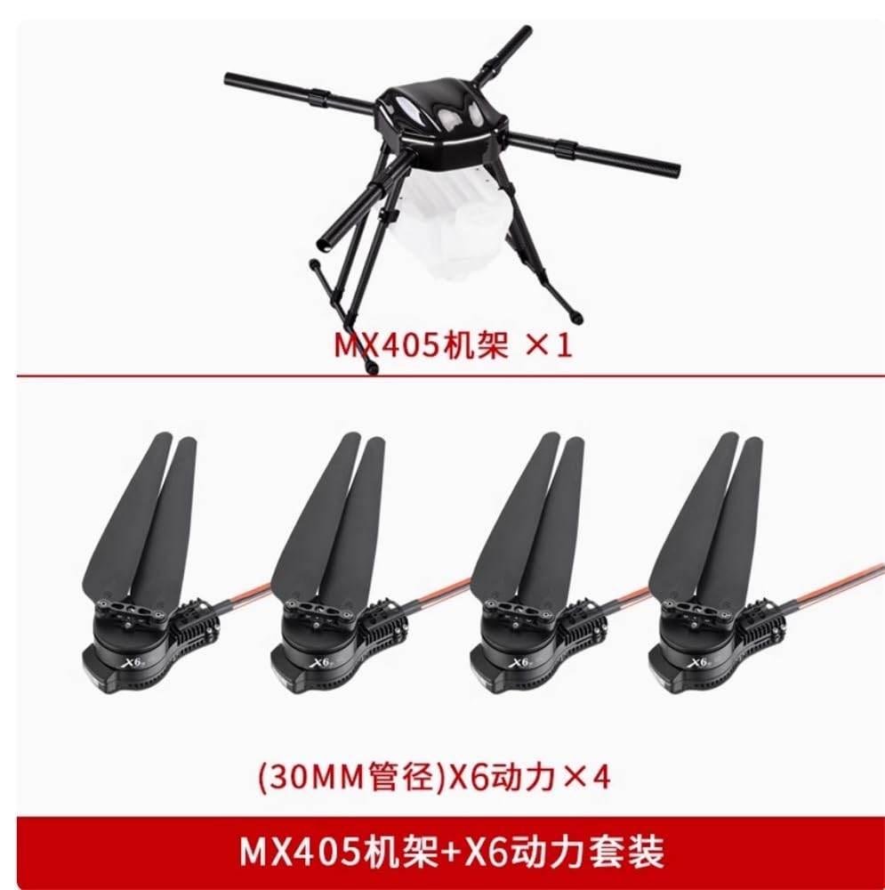 5L MX405 Carbon Fiber Agricultural Drone Frame for Multi-Purpose Plant Protection Use(Black Only Frame)