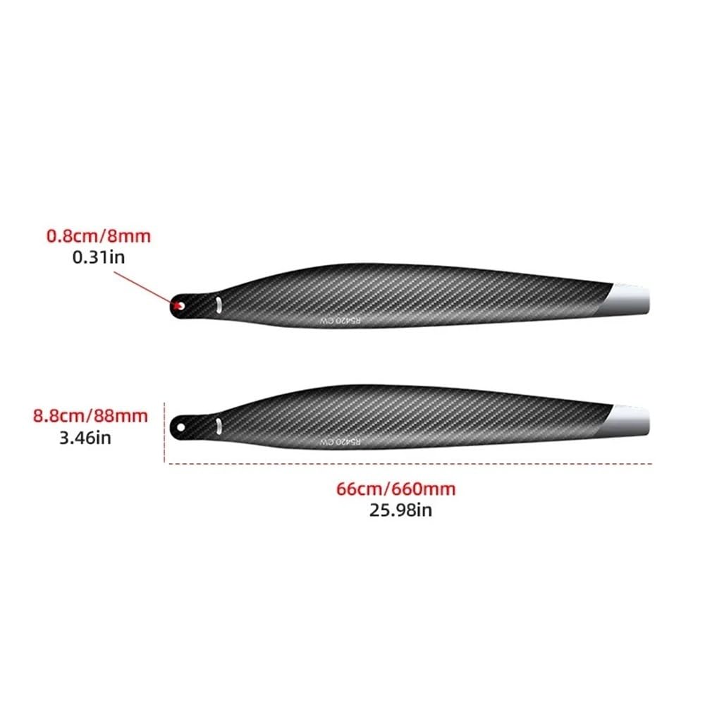5420F Folding Propeller C-W CC-W Compatible with Drone D FC30/T20P/T40/T50 Agricultural(16pcs Polished)