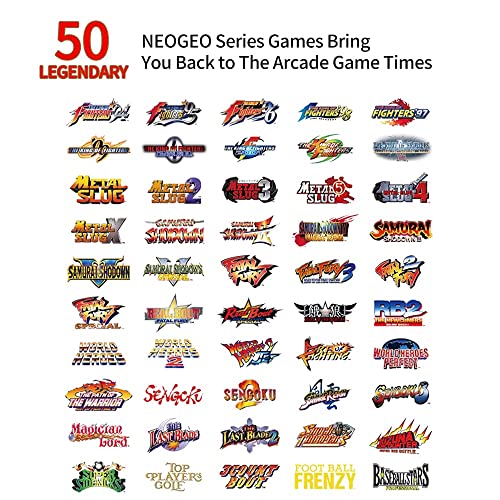 UNICO MVSX Arcade Combo with Base, Pre-Loaded 50 SNK Genuine Retro Games, Including The King of Fighters/Samurai/Metal Slug and More