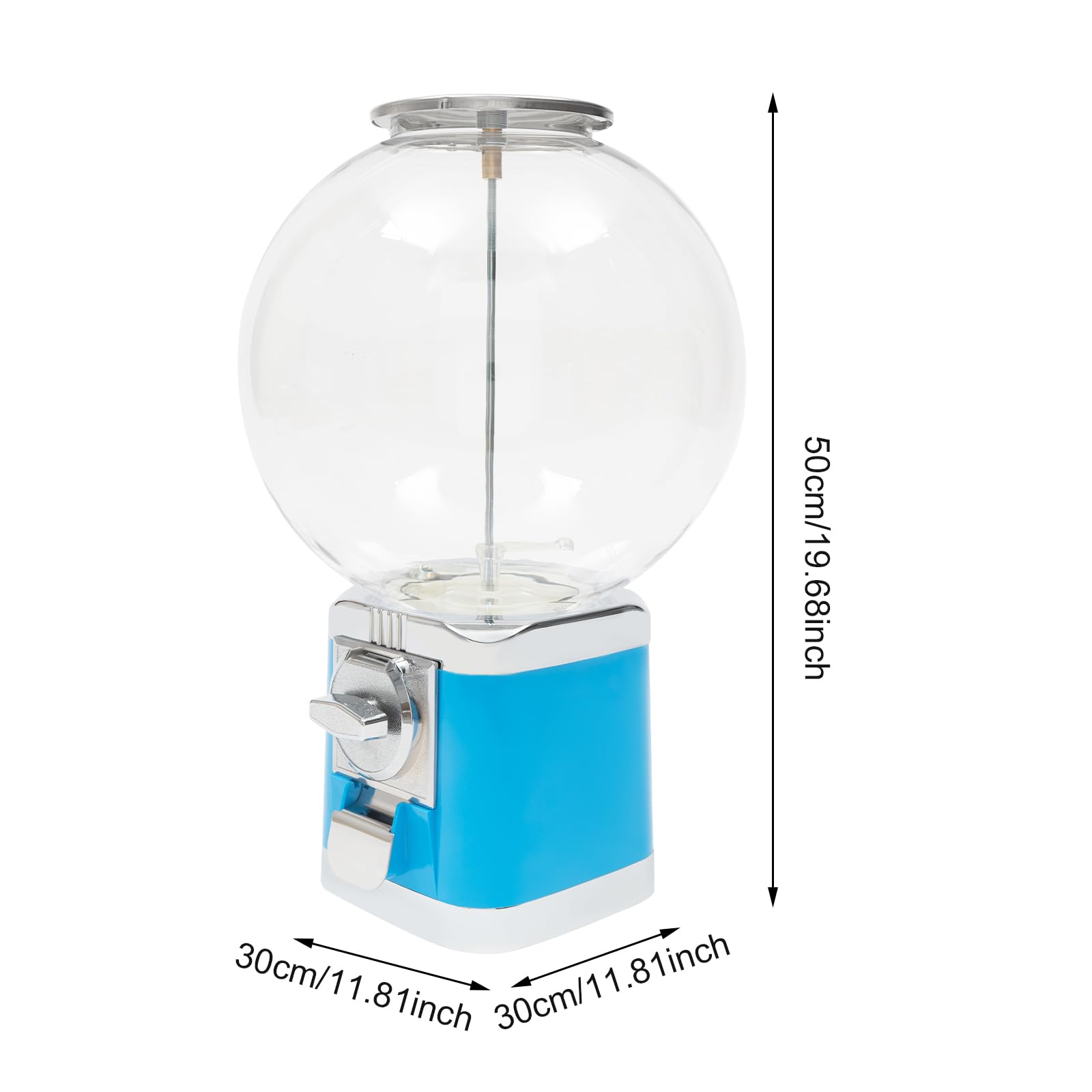 4X 25 Cents Coin Operated Vending Machine, 200pcs 1.77in Toy Capsule Vending Machine Commercial Twister Ball Dispenser 21in Height Rectangle Bubble Gum Machine for Retail Store, Supermarket