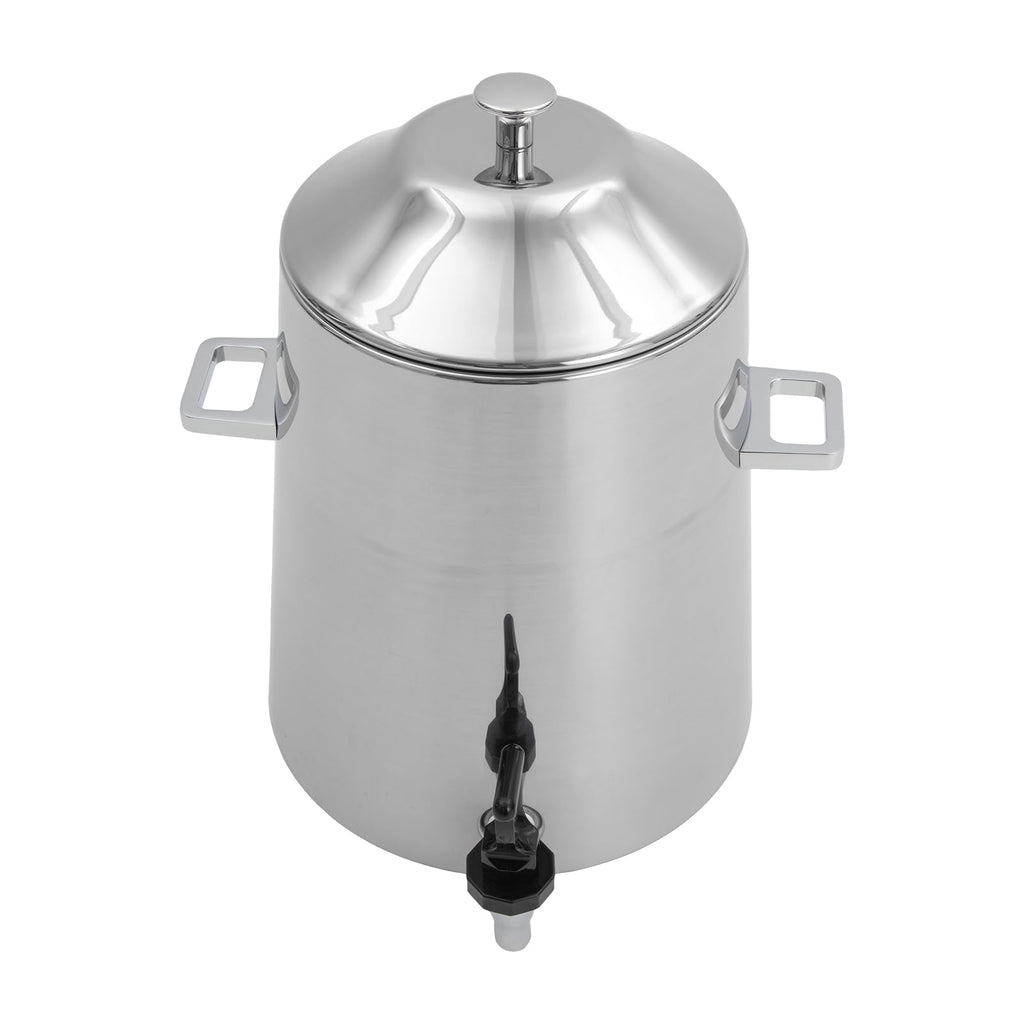 3.4 Gallon Stainless Steel Hot Beverage Drink Dispenser Can, Electric Coffee Urn with Fuel Holder 2-Way Continuous Heating, Tea Water Coffee Chafer Urn with Spigot for Parties Buffet Catering