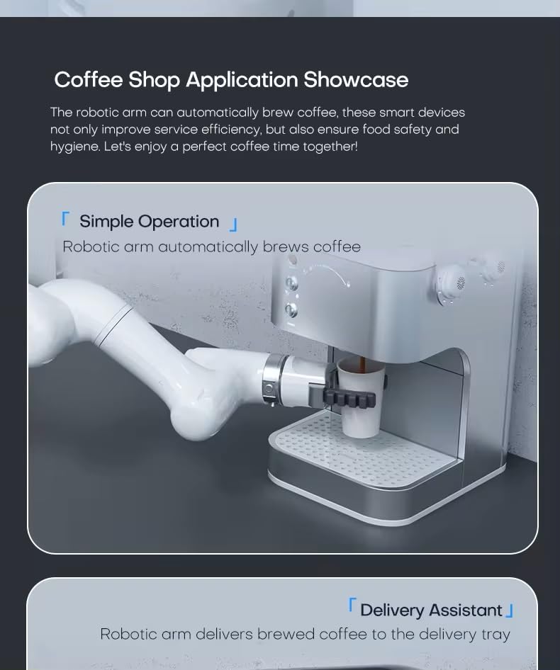 GOWE 6 Axis Industrial Robotic Automation Arm Robot Collabor Collaborative Robot Coffee, Reach 580mm