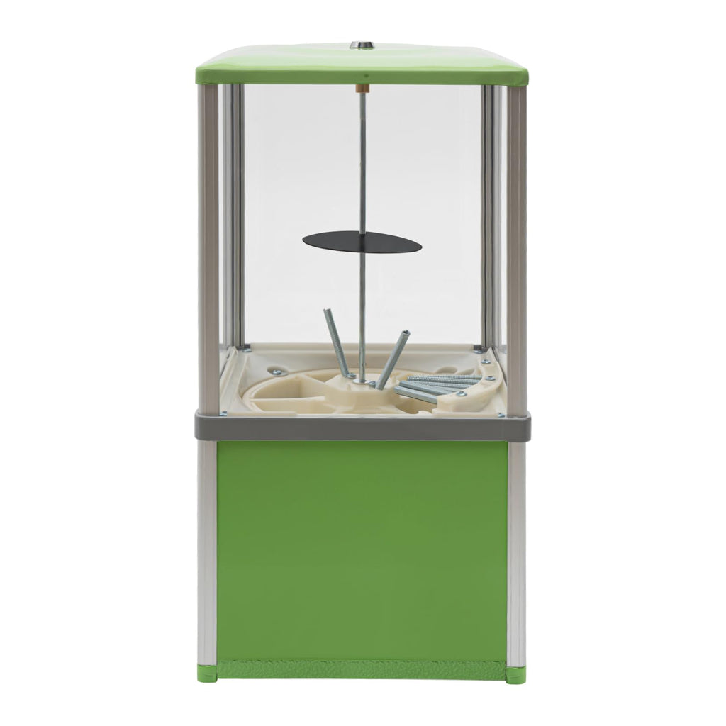 PERFERATE 25 Cents Coin Operated Vending Machine Commercial Gumball Machine for 1.8"-2" Balls Toy Capsule Vending Machines Gashapon Machines for Retail Stores Shopping Mall, 20" H (Green)