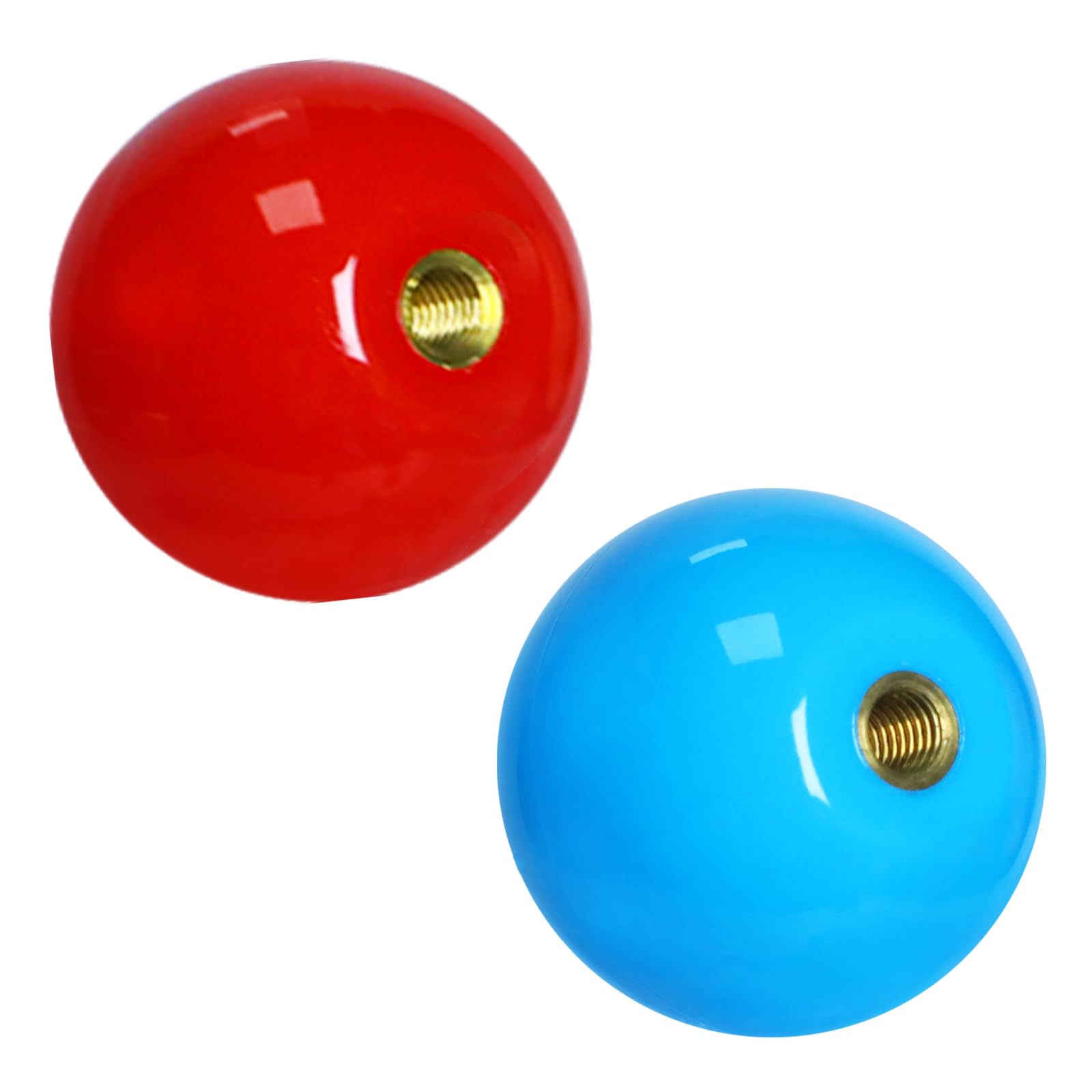 Gallipower 4Pcs Joystick Head,Arcade Joystick Ball Top Handle Rocker Round Head,Arcade Kit DIY Replacement Parts(Blue,Green,Red,Yellow)