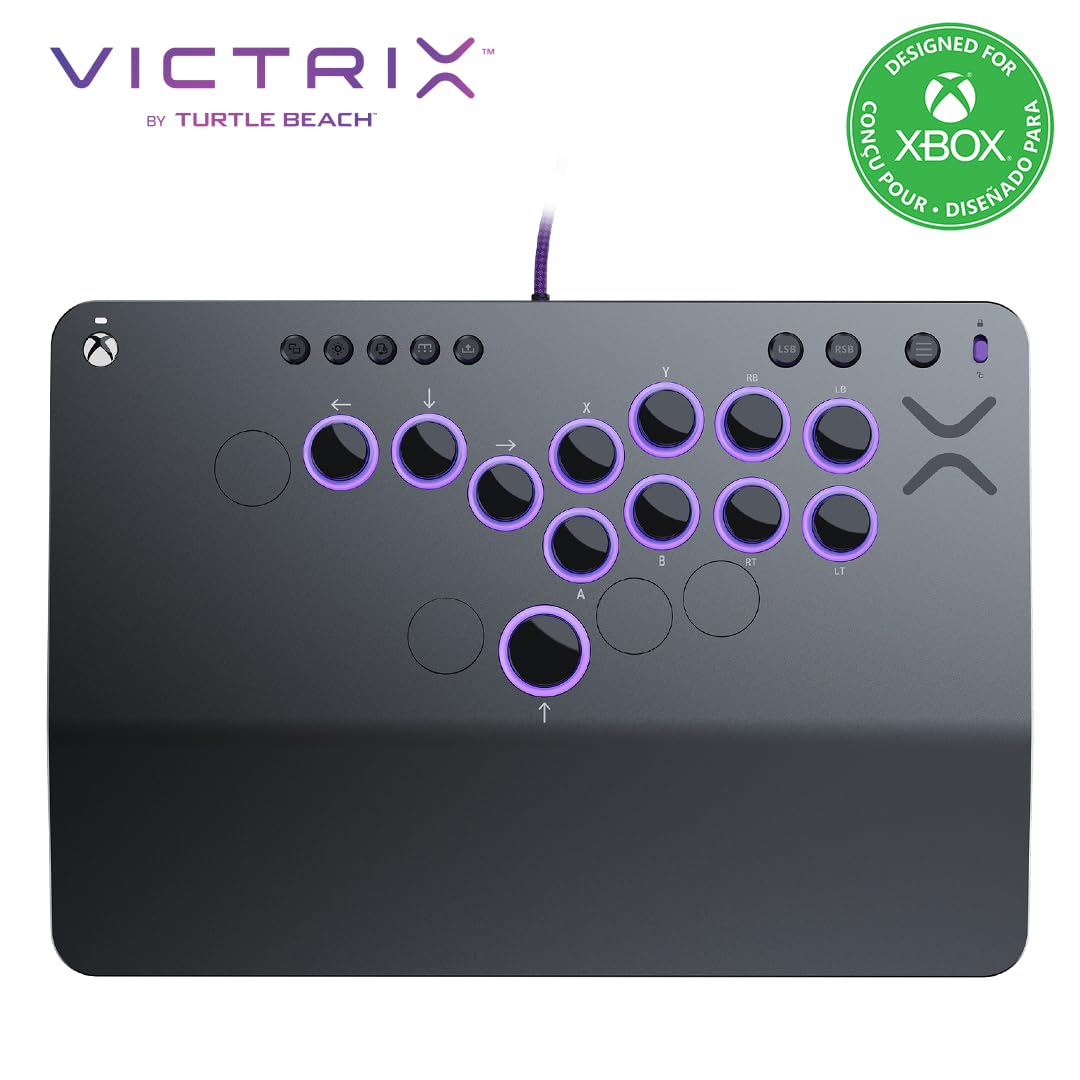 Turtle Beach Victrix Pro KO Leverless All Button Fight Stick for PlayStation 5, Officially Licensed PS5|PS4, Windows 10/11 PC, Customizable eSports Tournament Ready Controller, Arcade Controller, Gray
