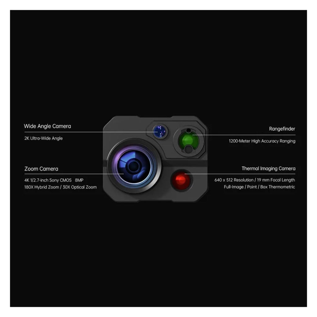 drone, T30 4K 180X Hybrid Zoom Gimbal Camera, 640x512 Thermal Imaging, Rangefinder For Drone UAV,gimbal camera repair part
