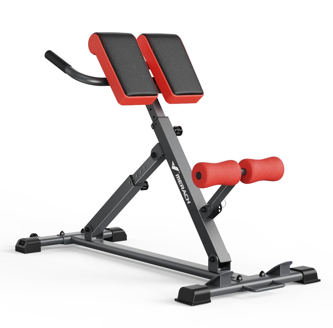 MERACH Roman Chair Back Extension, Adjustable Weight Bench, Home Gym Sit Up Bench for Glutes & Ab Workouts, Back Extension Machine, Hyperextension Roman Chair for Lower Back Pain Relief