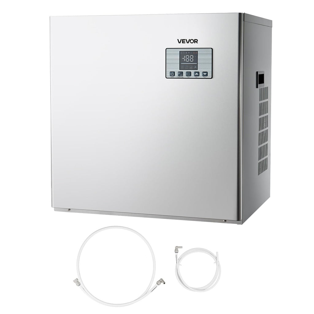 VEVOR Commercial Ice Maker Machine - Head, 300 Lbs/Day Stainless Steel Ice Machine with Scheduled Ice-Making, Self-Cleaning, Adjustable Thickness, Ideal for Restaurant Bar Cafe Hotel - Head Only