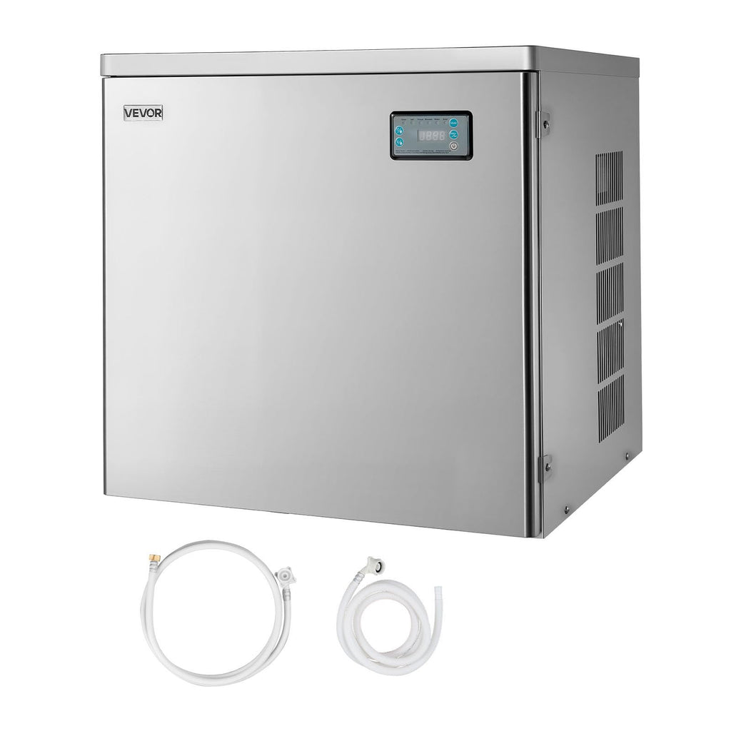 VEVOR Commercial Ice Maker Machine - Head, 300 Lbs/Day Stainless Steel Ice Machine with Scheduled Ice-Making, Self-Cleaning, Adjustable Thickness, Ideal for Restaurant Bar Cafe Hotel - Head Only