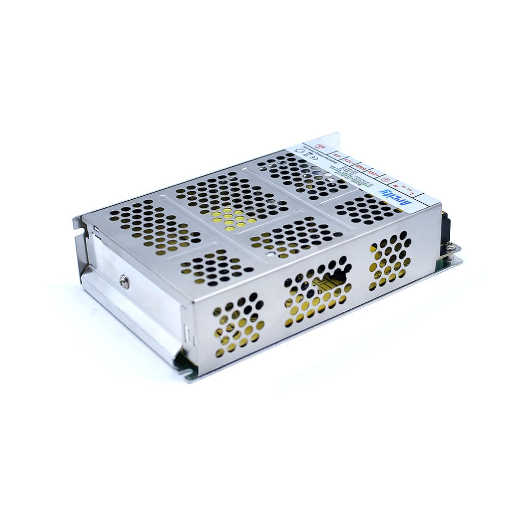 Arcity 5V 12V 24V Output Switching Power Supply Unit Adjustable for Video Multi Games Machine Console Cocktail CCTV Computer DIY Horizontal New(+5V/8A +12V/8A +24V/3A)