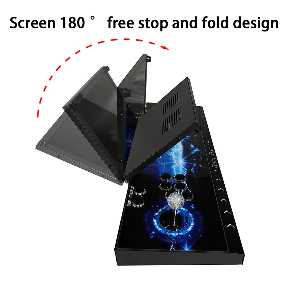 35000 in 1 Portable Arcade Game Console 14-inch HD Screen Dual Players Pandoras Box 80S,Retro Video Game Machine Search/Hide/Save/Load/Pause Games (14in-Dual Players)