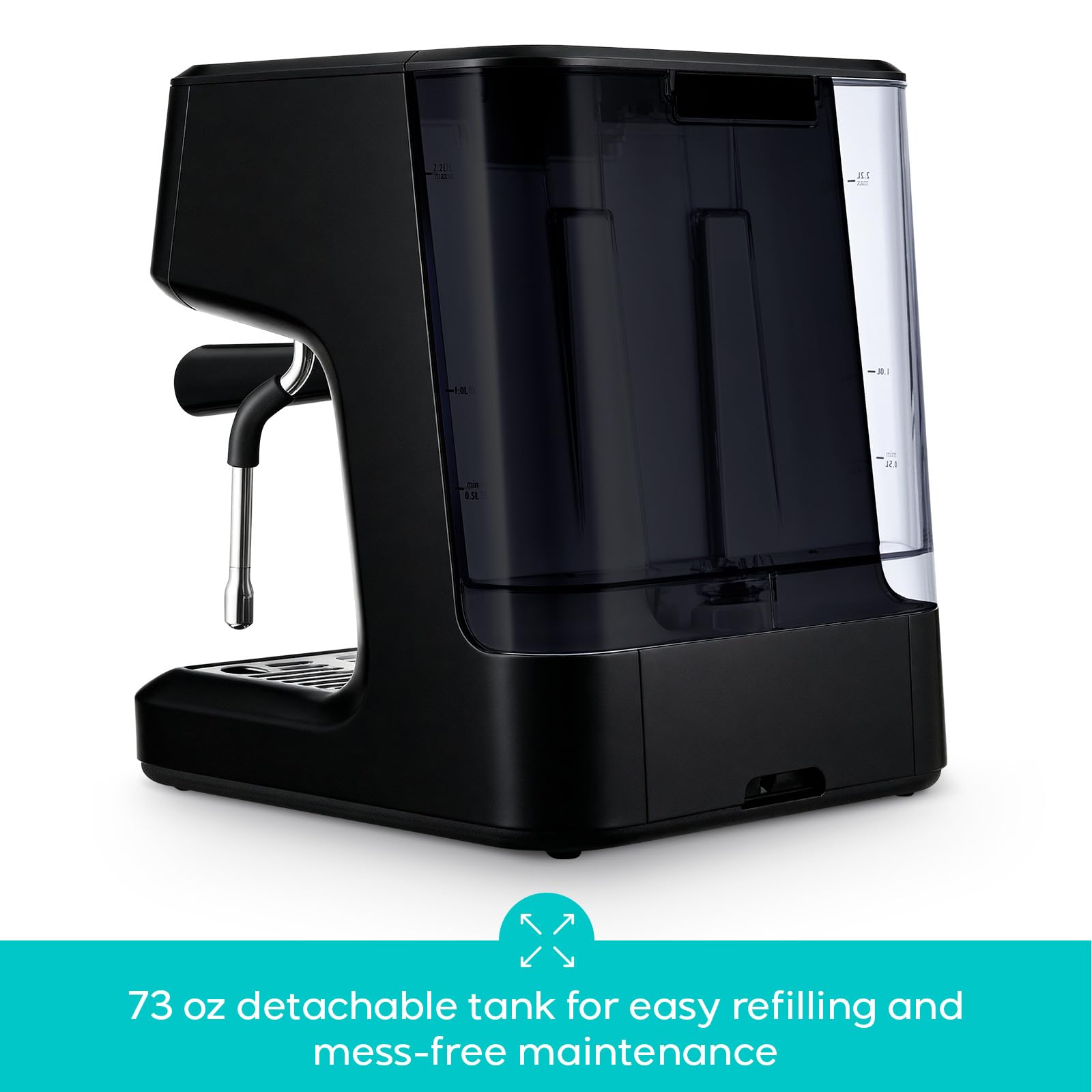 CASABREWS Ultra Espresso Machine with LCD Display, 20 Bar Espresso Maker with Powerful Milk Frother, Customizable Brewing Temperature, Barista-Level Latte and Cappuccino Machine for Home, Silver