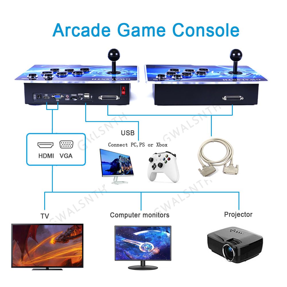 GWALSNTH 32000 in 1 Pandora Box 60S Arcade Game Console,1280X720 Display,Search/Save/Hide/Pause Games,Two Separate joysticks,1-4 Players …