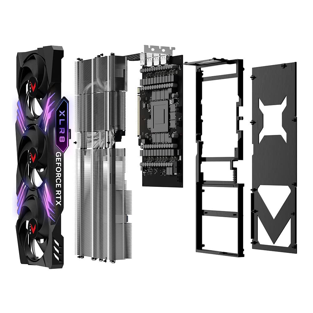 PNY GeForce RTX™ 4090 24GB XLR8 Gaming Verto™ Epic-X RGB™ Triple Fan Graphics Card DLSS 3 (ARGB, 384-bit PCIe 4.0, GDDR6X, Supports 4k, Anti-Sag Bracket, HDMI/DisplayPort)