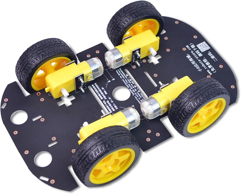 4WD Smart Robot Car Chassis Kit for Arduino Raspberry Pi DIY Programmable TT Motor, Robotics Educational Kit for Teens Adults Hobbyists Robot Chassis