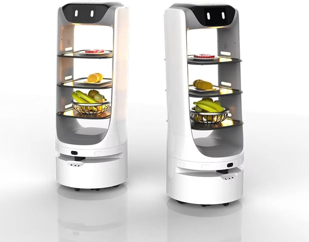 Food delivery Robots, Featuring a Modular Design and Intelligent Elevator Interface, can Carry Various Items Such as Meals, Medicine, and documents.