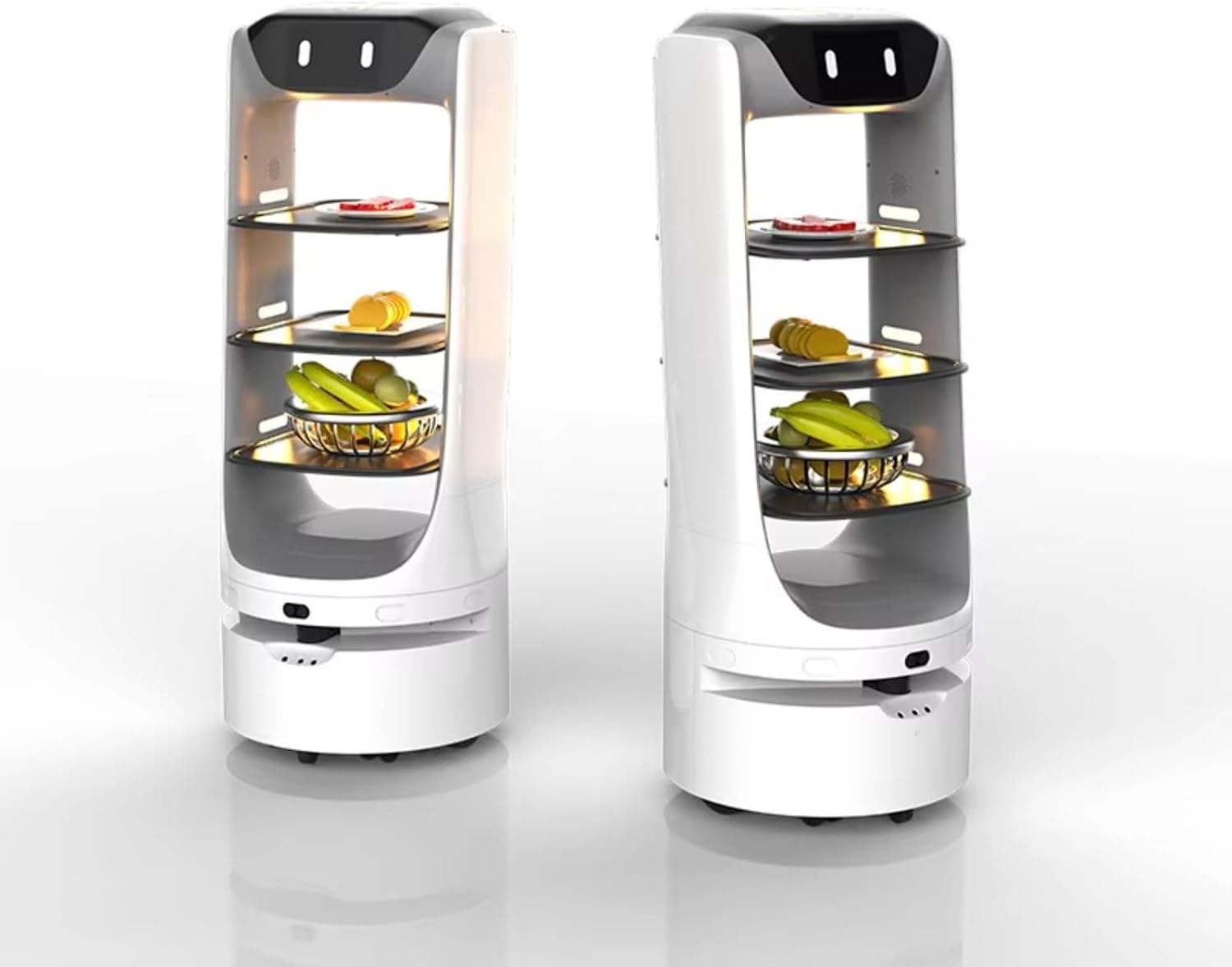 Food delivery Robots, Featuring a Modular Design and Intelligent Elevator Interface, can Carry Various Items Such as Meals, Medicine, and documents.