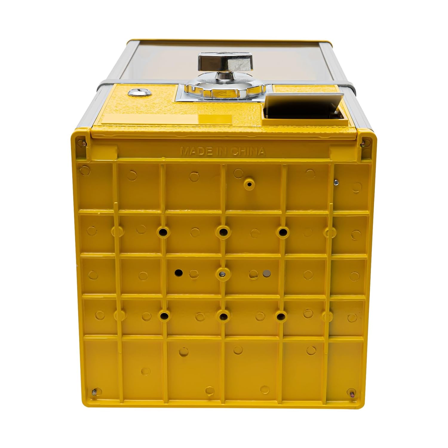 Vending Machine,Commercial Big Capsule Toys Vending Machine,800 Coin Bank Capacity 4×25 Cent Coins,Yellow Gumball Machine with Keys,1.77-1.97Inches Twister Ball Diameter for Game Stores, Retail Stores