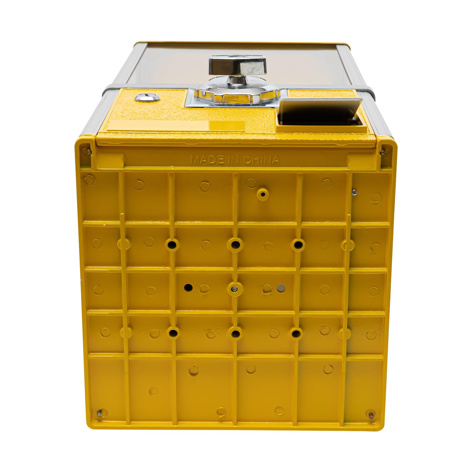25 Cents Coin Operated Vending Machine, 1.77-1.97 Inch Spherical Capsule Candy Dispenser Store Bulk Vending Machine for Game Stores, Retail Stores, Gumball Bank (Yellow)