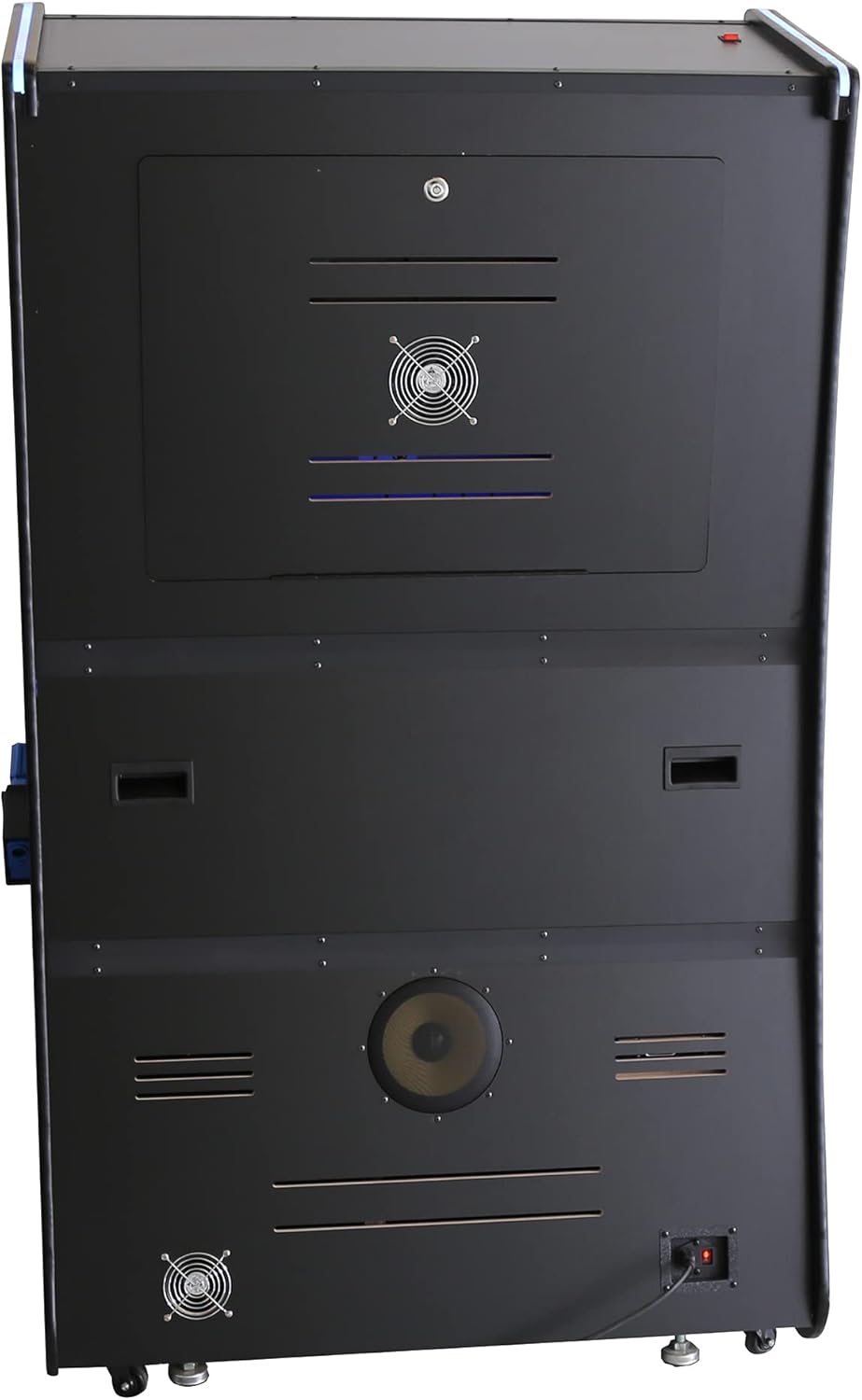 Creative Arcades Full-Size Commercial TR2 Classic Slimline Arcade Machine, 2 Lightguns, Stand-up Arcade 4 Player 43" LCD HD Monitor 9043 Games, 7 Color LED, 2 Tall Stools (Black Metal)