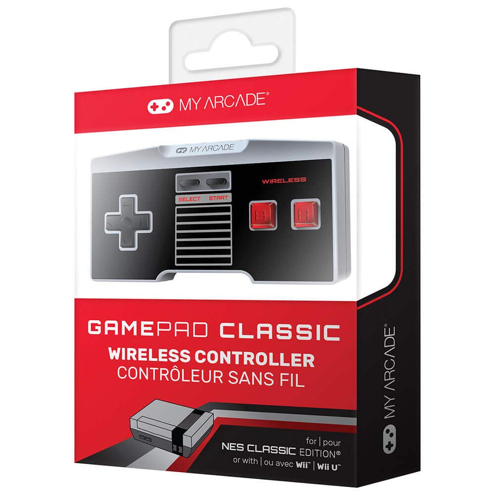 My Arcade Super Gamepad - Wireless Gaming Controller for Nintendo SNES Classic, NES Classic, Super Famicom, Wii, Wii U (Super NES Colors)