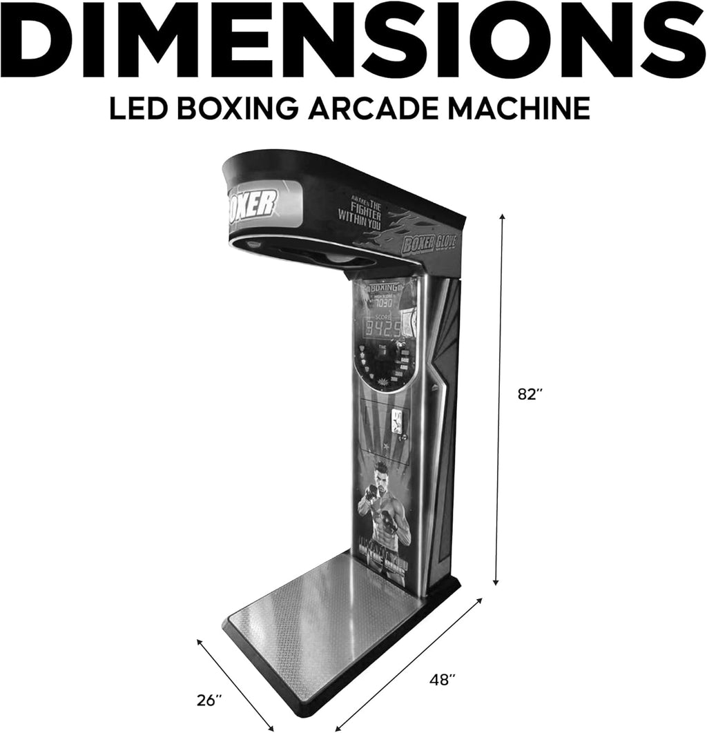 CREATIVE ARCADES Knockout Challenge Boxing Arcade Machine, Punch Out Pro - Full Size Commercial Arcade Machine
