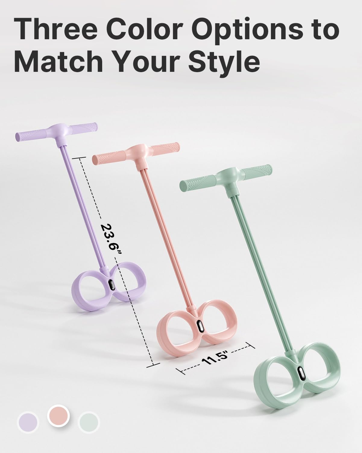 YOTTOY Smart Foot Pedal Puller with Digital Counter, Pedal Puller Resistance Band System with Handles for Full Body Stretching Yoga Home Workout