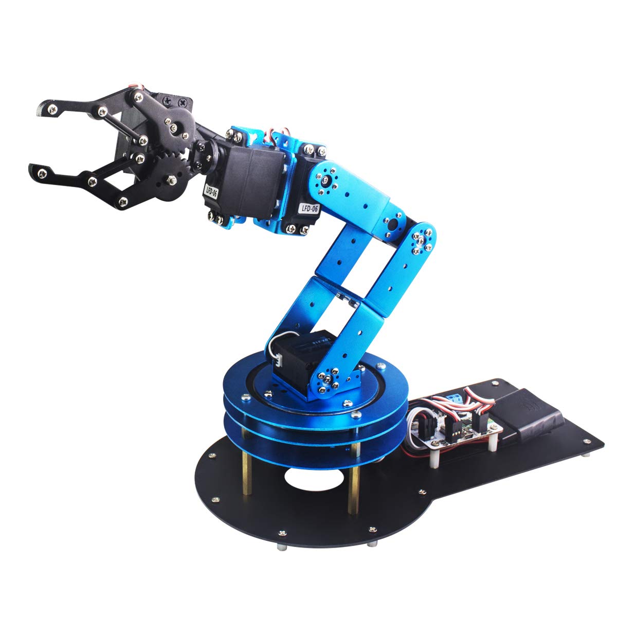 Robotic Arm Kit 6DOF Programming Robot Arm with 6 Servos, Handle, Mechanical Claw, etc, PC Software APP Control with Tutorial for Arduino STEM Education & Engineering Science Kits, LeArm Open Source