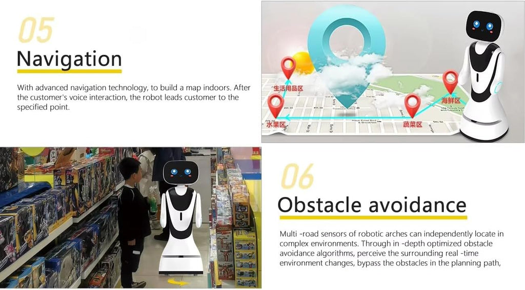 Mobile Intelligent Guide Robot. The Robot has multilingual Voice Recognition and Broadcasting Capabilities, as Well as Language Translation, Making it Perfectly Suited for Museums