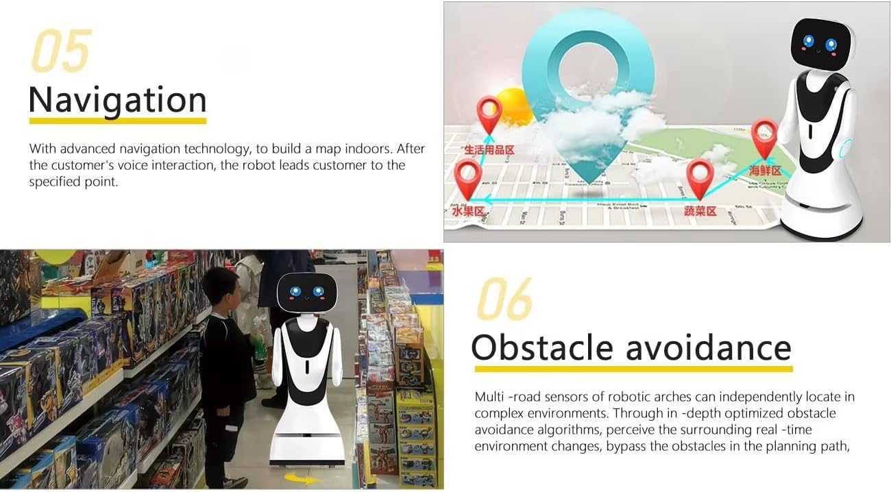 Mobile Intelligent Guide Robot. The Robot has multilingual Voice Recognition and Broadcasting Capabilities, as Well as Language Translation, Making it Perfectly Suited for Museums