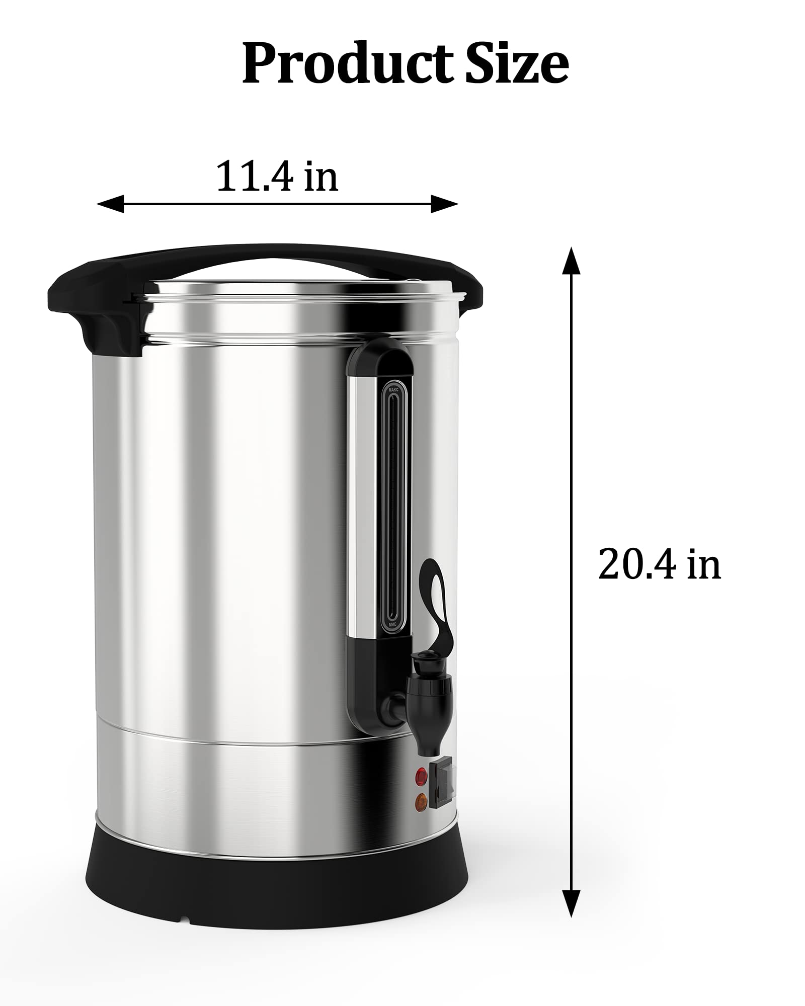 100 Cup Commercial Coffee Maker, [Quick Brewing] [Food Grade Stainless Steel] Large Coffee Urn Perfect For Church, Meeting rooms, Lounges, and Other Large Gatherings-14 L