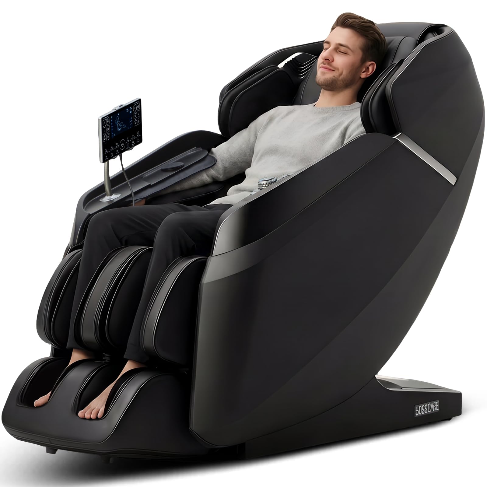 2026 4D Massage Chair Full Body, 24 Modes Zero Gravity SL-Track Shiatsu Recliner- AI APP Control Airbag Massage with Body Scan,Deep Yoga Stretch,Heating Waist and Foot (Black)