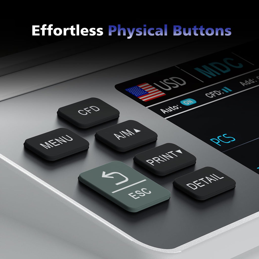 N71 Money Counter Machine Mixed Denomination, Dual-Display Mixed Denomination Value Counting Machine with CIS/UV/MG/IR/DD Counterfeit Detection, Multi-Currency for Business & Retail, 3-Year Protection