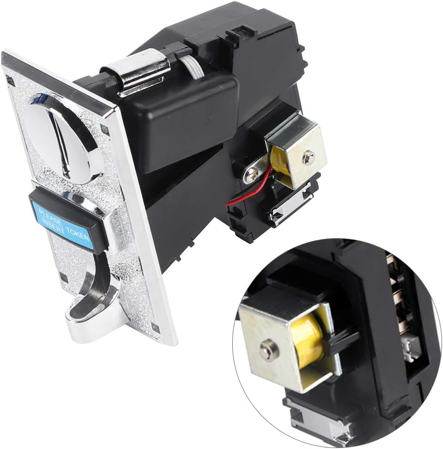 Joyzan Coin Acceptor, CPU 6 Type Multi Coins Mech Selector Roll Down Programmable Electronic Sorter Validator Arcade Video Games Toy Vending Washing Slot Machine Mechanism Part Supports Output Indoor
