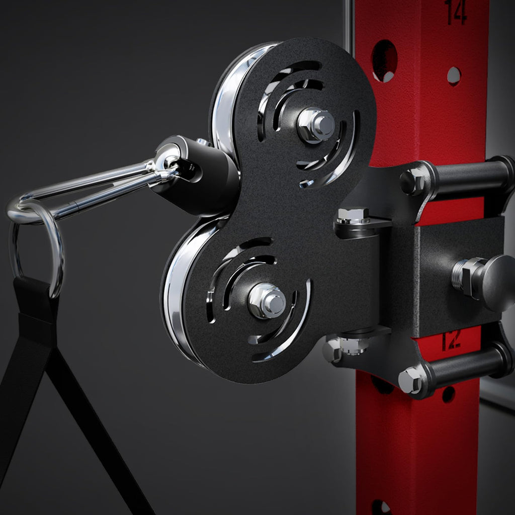 RitFit M2 3D Smith Machine & 286.6LB Built-in Weight Stack with Cable Crossover System, All in One Functional Trainer & Power Cage, 16 Adjustment Holes, 6 Storage Pegs for Full-Body Home Gym