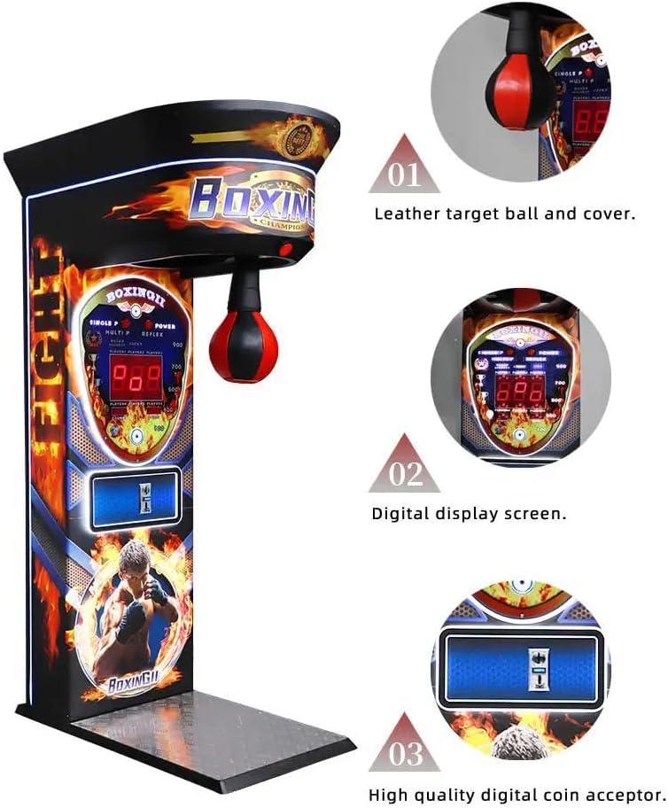 Indoor Sport Boxer Playing Coin Operated Arcade Boxing Punch Machine