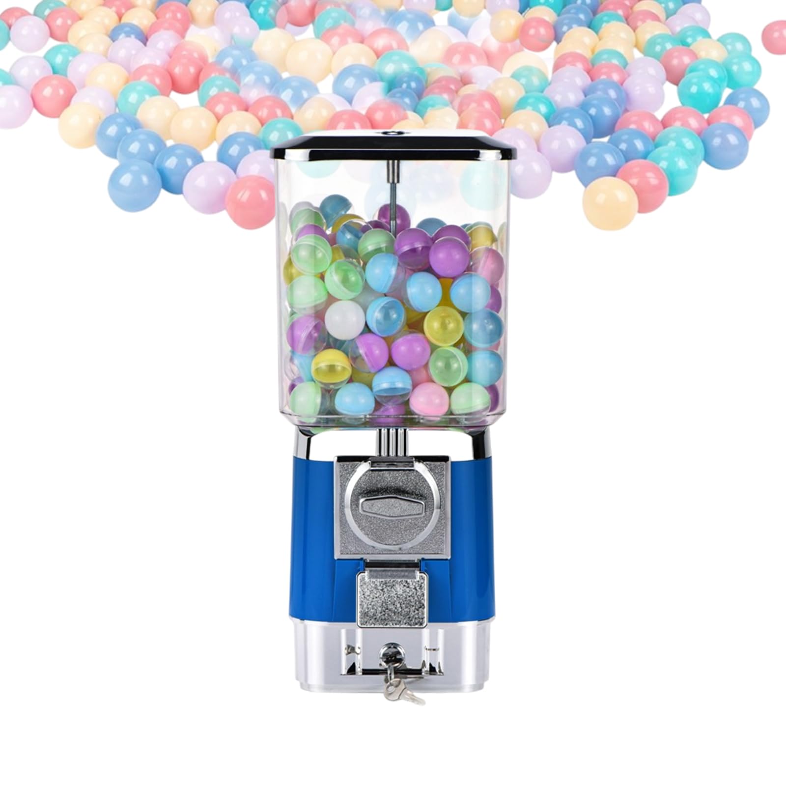 Vending Machine Twister Ball Dispenser with Coin Storage Box Operated Toy Capsule Dispenser Candy Gumball Vending Machine for Retail,Amusement Parks(Size:Invest Tokens,Color:Black)
